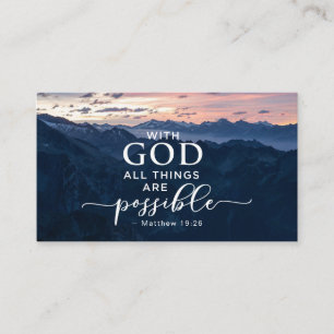 Matthew 19:26 Mit Gott ist alles möglich Visitenkarte