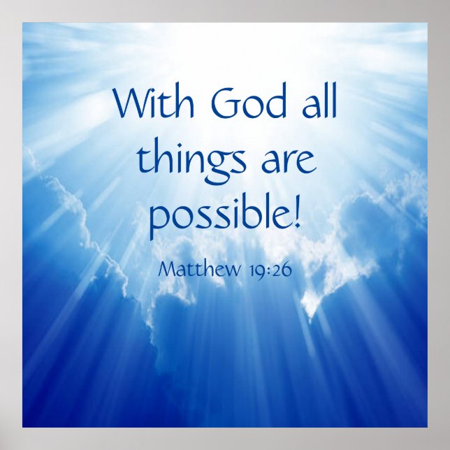 Matthew 19:26 poster (Vorne)