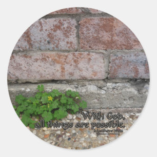 Matthew 19:26 runder aufkleber