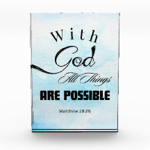 Matthew 19:26 Typografie-Design