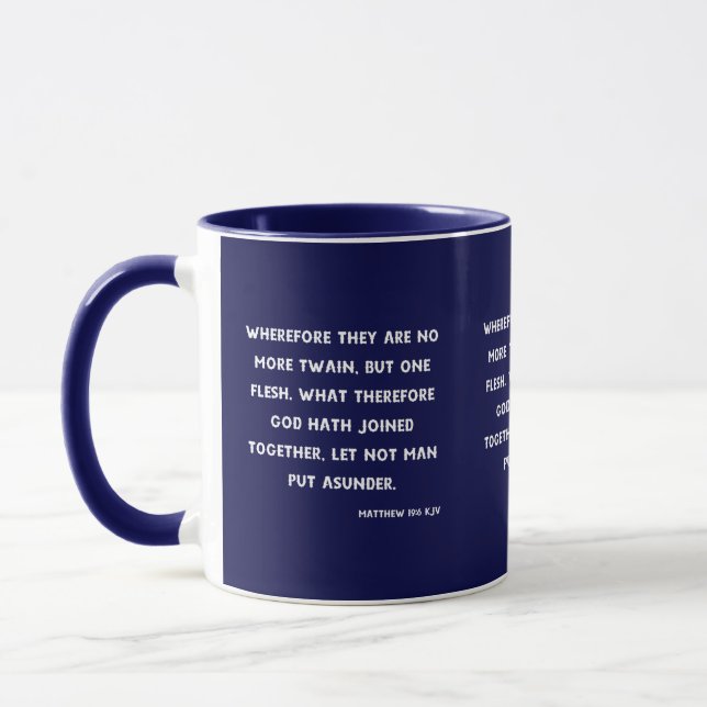 Matthew 19:6 KJV Bible Scripture Two-Tone Tasse (Links)