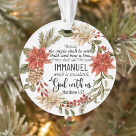 Matthew 1:23 Immanuel Gott mit uns Weihnachten Ornament