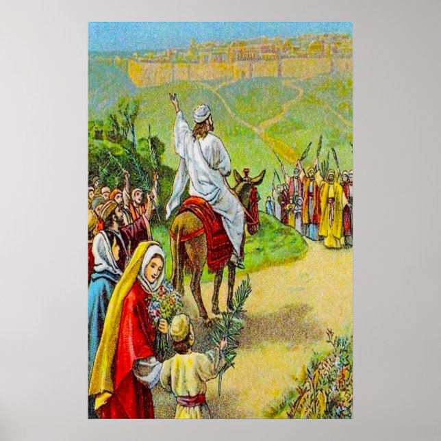 Matthew 21:1-11 Jesus wird als King Poster begrüßt (Vorne)