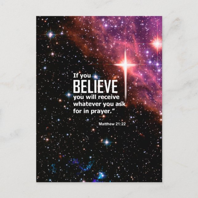 Matthew 21:22 postkarte (Vorderseite)