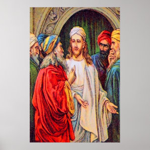 Matthew 22:15-17 versucht Jesus Poster zu fangen