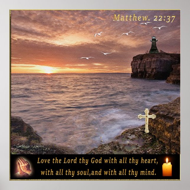 Matthew 22:37 poster (Vorne)