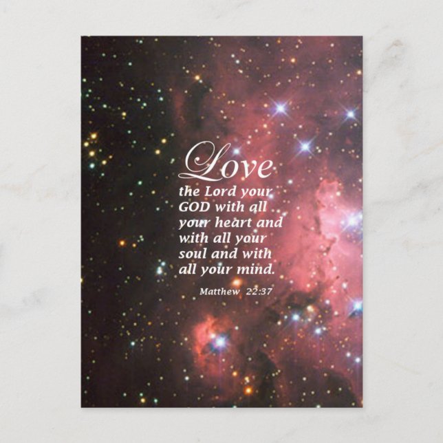 Matthew 22:37 postkarte (Vorderseite)