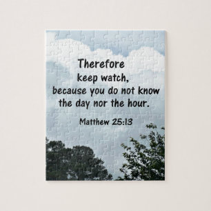 Matthew 25:13 Darum behalt die Uhr, weil du