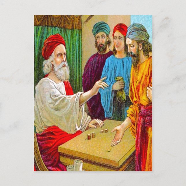 Matthew 25:14-30 Parable of the Talents Postkarte (Vorderseite)