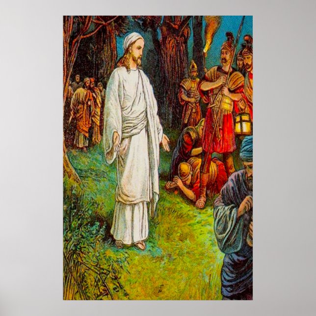 Matthew 26:47-50 Jesus wird festgenommen Poster (Vorne)