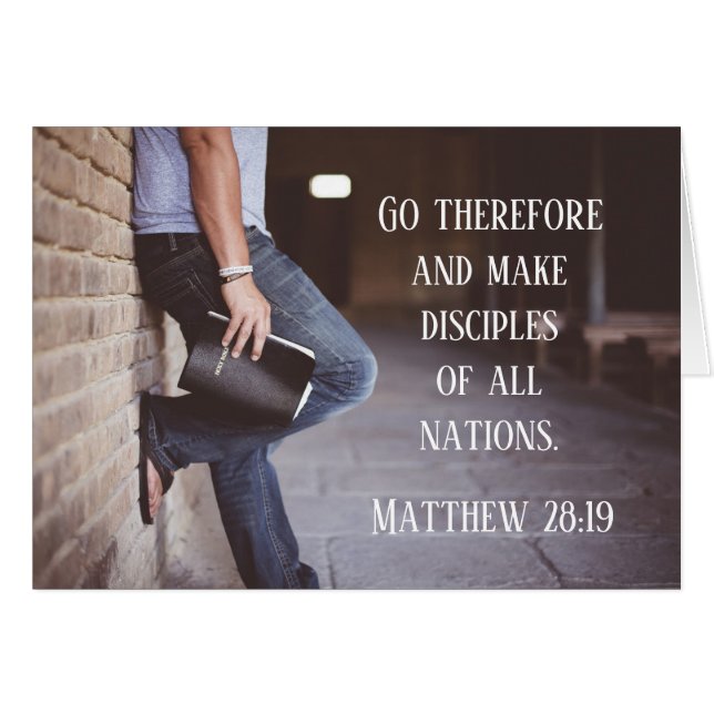 Matthew 28:19-20 Go und machen Schüler Karte (Vorderseite (Horizontal))
