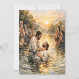 Matthew 28:19 Baptism Customizable Greeting Card Feiertagskarte