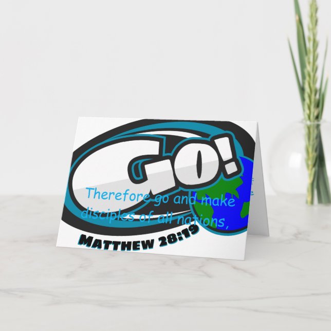 Matthew 28:19 Card Karte (Vorderseite)