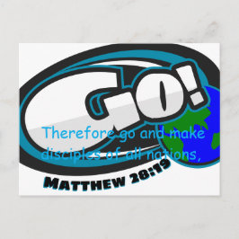 Matthew 28:19 Post Card Postkarte