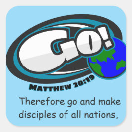 Matthew 28:19 Square Sticker