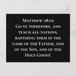 Matthew 28 19 Unterrichten aller Nationen Christli Postkarte