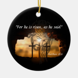 Matthew 28:6 keramik ornament