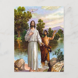 Matthew 3:13-17 Jesus ist eine Postkarte