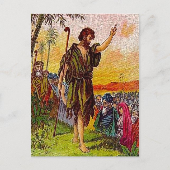 Matthew 3:1-6 Postkarte umkehren (Vorderseite)