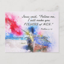 Matthew 4:19 Ich werde Sie zum Fischern der Men Bi
