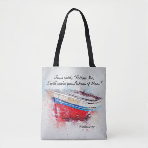 Matthew 4:19 Jesus sagte Folge mir Bibel Verse Tasche