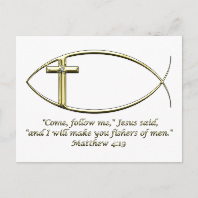 Matthew 4:19 postkarte (Vorderseite)