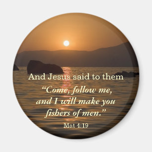 Matthew-4:19sonnenuntergang-Schriftsmagnet Magnet