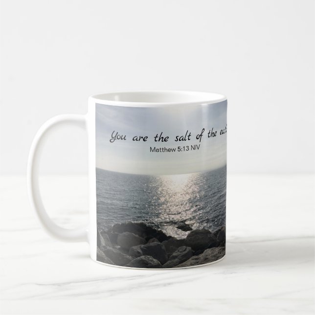 Matthew 5:13 Du bist das Salz des Erdozeans Kaffeetasse (Links)