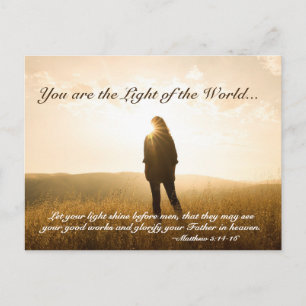 Matthew 5 14-16 Du bist das Licht der Welt Postkarte