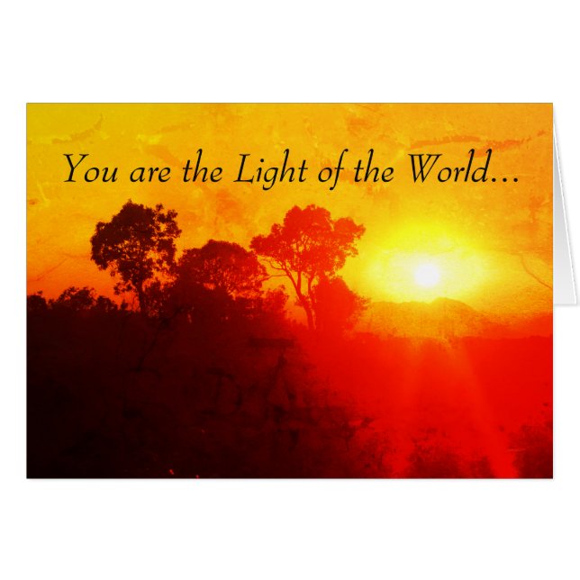 Matthew 5 14-16 Let Your Light Shine, Bible Card (Vorderseite (Horizontal))