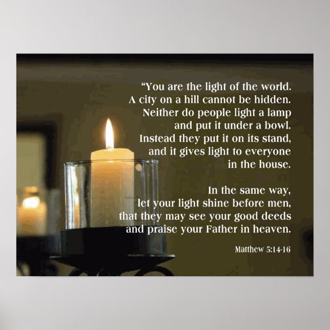 Matthew 5:14-16 Lichte of the World POSTER (Vorne)