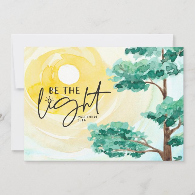 Matthew 5:14 ist die Christliche Lichtbibel-Karte (Vorderseite)