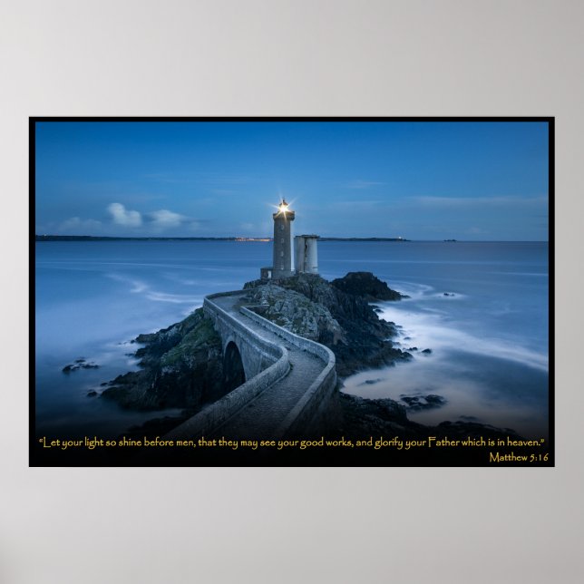 Matthew 5:16 Christlich Bibelverse-Poster Poster (Vorne)