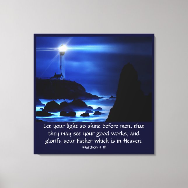 Matthew 5:16 leinwanddruck (Vorderseite)