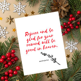 Matthew 5:1 Schrift Weihnachts-Grußkarte Feiertagskarte