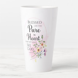 Matthew 5:8 Gesegnet sind die Reine in Herz Blume Milchtasse