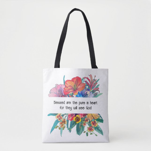 Matthew 5:8 Tote Bag Tasche (Vorderseite)