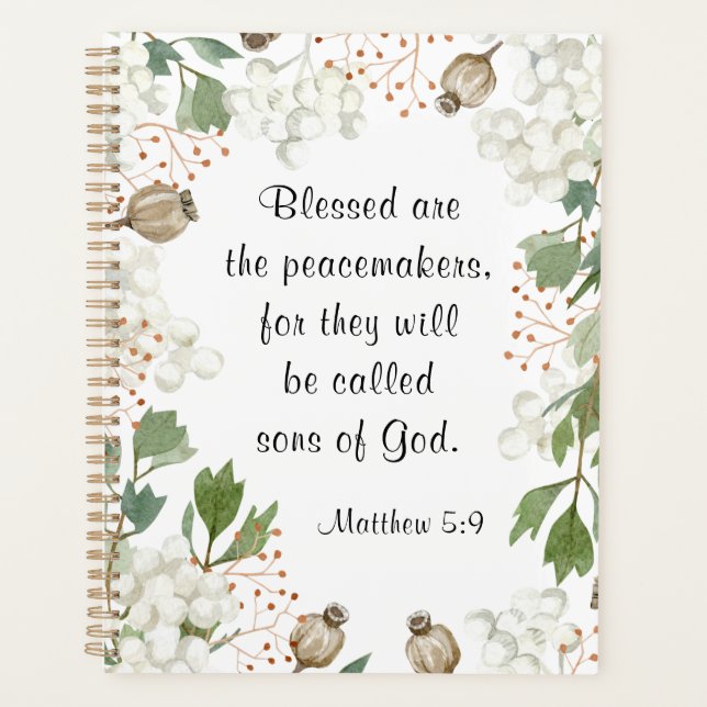 Matthew 5 9 Seligen sind die Friedensstifter Beati Planer (Vorderseite)