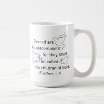 Matthew 5:9 Seligen sind die Peacemaker Kaffee Tas