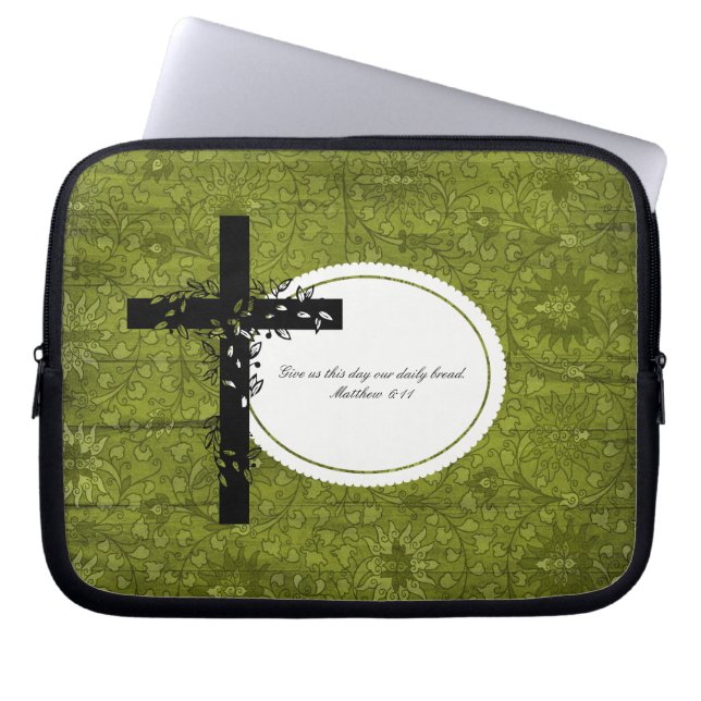 Matthew 6:11 Notebook- oder Netbook Carrier Sleeve (Vorderseite)