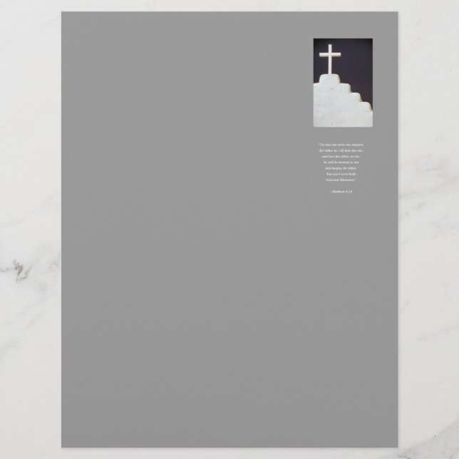 MATTHEW 6:24 Bibelverse (Vorderseite)