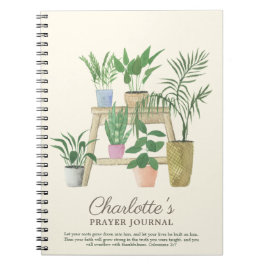 Matthew 6:26 Watercolor Birds Prayer Journal Notizblock