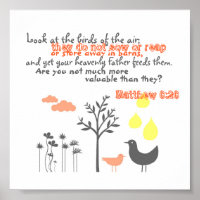 Matthew 6:26 - Wertvoller als das Vogelplakat