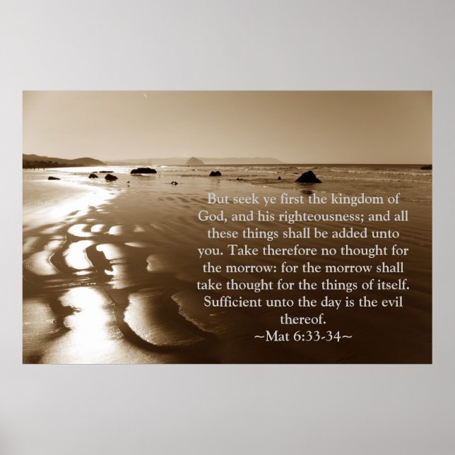 Matthew 6:33-34 poster (Vorne)