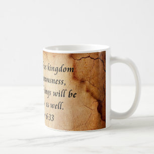 Matthew 6:33 Bibelverse Kaffeetasse