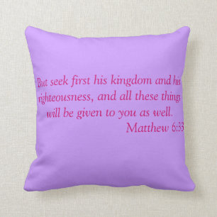 Matthew-6:33 Kissen