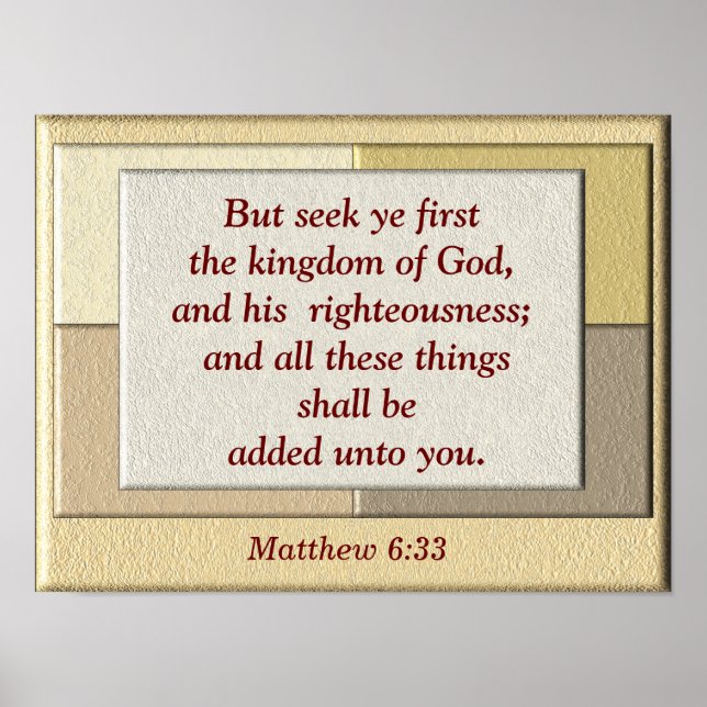 Matthew 6:33 poster (Vorne)