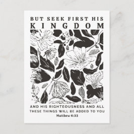 Matthew 6:33 “Seek First His Kingdom” Postcard Postkarte