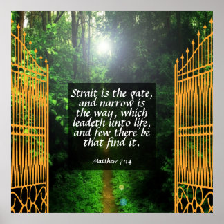 Matthew 7:14 poster