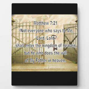 Matthew 7:21 fotoplatte